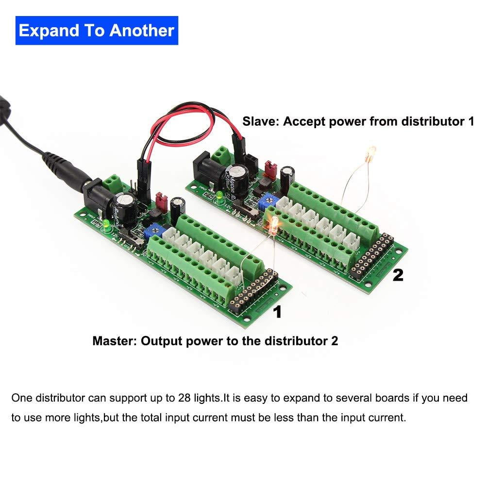 1 Set Power Distribution Board With Status LEDs for DC and AC Voltage Everest