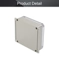 thumbnail image 4 of HUGFEGWE Junction Box ABS Plastic Dustproof Waterproof IP67 Universal Electrical Project Enclosure with Transparent Clear Cover and Fixed Ear 7.56" x 7.40" x 2.76" U2536-19148, 4 of 7