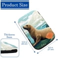 thumbnail image 4 of Sea Lion Furry Printed Armrest Cover Mat Car Armrest Accessory Soft Comfortable 12.5x8.2 Inch, 4 of 6