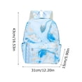 thumbnail image 2 of Gradient Backpack Set 3 Piece Oxford Cloth School Bag Light Blue Bookbag with Pencil Case Handbag Large Capacity Durable Student Supplies for Middle High School Teens Boys Girls, 2 of 6