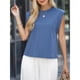thumbnail image 3 of Camiseta Sin Mangas Informal de Verano para Mujer, Color Azul, Talla S, 3 of 5