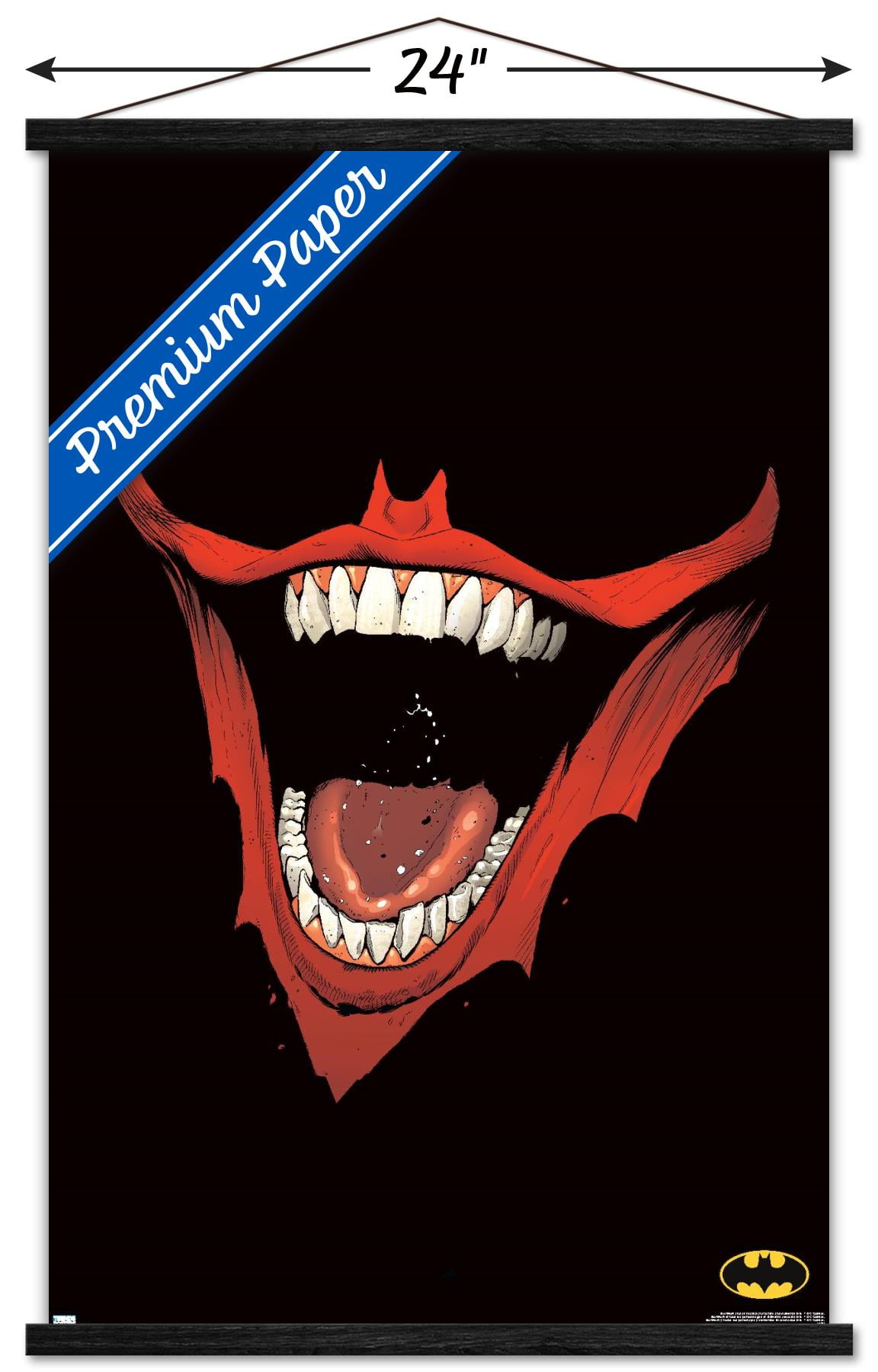 DC Comics Batman - Mouth Wall Poster with Wooden Magnetic Frame, 22.375" x 34"