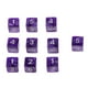 thumbnail image 5 of Paquete de 30 dados D6 de 6 caras para juegos de mesa familiares DND RPG TRPG MTG Morado Café Blanco, 5 of 9