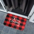 thumbnail image 4 of BGZLEU Personalized Christmas Door Mat Outdoor Welcome Mats,Buffalo Plaid Christmas Doormat for Indoor Outdoor Front Door,Happy New Year Gift for Friend Family, Buffalo Plaid Merry Christmas Door Mat, 4 of 6
