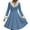 Light Blue, variant on Women's Casual V-neck Christmas Print Plush Long-Sleeve Casual Dress for Holiday and Everyday Wear, Soft Women's Winter Dress with Festive Design,Hot Pink,M