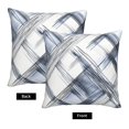 thumbnail image 4 of Multi-Size Linen Sofa Pillow Cover Invisible Zipper Open And Close Strong Use For Sofa Chair Garden Sofa Car Silver Checked Hand-Drawn Sketch_1 16"X16", 4 of 8