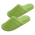 thumbnail image 2 of Zapatillas antideslizantes, cálidas, de algodón, zapatos de piso de felpa, zapatillas de invierno para interior para hombre y mujer (verde claro 38-39 yardas 7US, 4.5UK, 38EU, 9.432Inch), 2 of 7