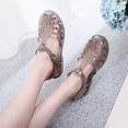 thumbnail image 6 of Women Jelly Mesh Ballet Sandals Low Heel On Comfortable Beach Shoes For Adult Summer Clear Hollow Ballerina, 6 of 9