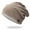 Khaki, variant on Knit Beanies Spring Winter Hats for Men and Women Casual Lightweight Soft & Stretchy Daily Ribbed Lightweight Toboggan Cap