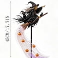 thumbnail image 7 of LOWLHOME Solar Flying Witch Garden Stake Light, Halloween Witch on Broom with Fiber Optic Glowing Trail and Pumpkin Decor, Waterproof Outdoor Yard Light for Lawn Path and Garden, 7 of 7