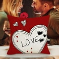 thumbnail image 2 of Tyidzon Valentines Day Decorations Throw Pillow Covers 18x18 Inch, Valentine Pillow Case for Couch Sofa Home Inside Outside Holiday Party Decor, 2 of 6