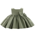 thumbnail image 1 of Bébé Nouveau-Né Filles Robe Princesse Arc Tutu Fête Robes de Mariée d'Anniversaire, 1 of 8