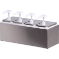 thumbnail image 1 of Carlisle 38504 Quadruple Condiment Pump Station with 2.5 Quart Jars, 1 of 12