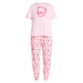 thumbnail image 4 of Jaclyn Women's Valentine's Day Sleep Tee and Jogger Pants Pajama Set, 2-Piece, Sizes S-XL, 4 of 4