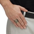 thumbnail image 3 of Men's Two-Tone Gold Ion-Plated Tribal Skull Ring in Antiqued Stainless Steel, 3 of 3