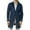 Blue, variant on UQJfacai Mens Wool Blend Pea Coat Warm Winter Notched Collar Single Breasted Overcoat Business Casual Long Trench Coat with Pockets