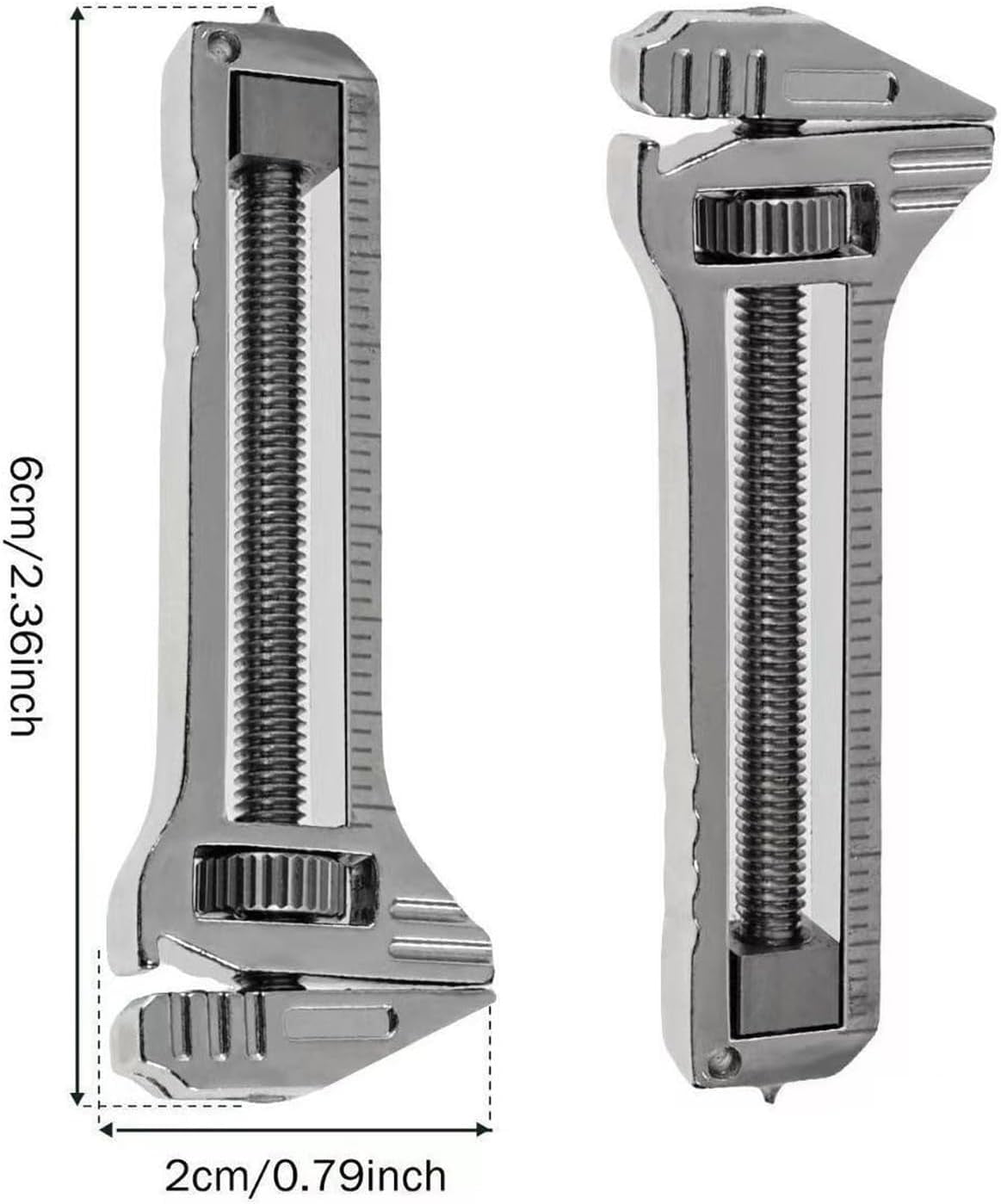 Compact Titanium Multitool, 2026 New 11-in-1 Mini Adjustable Wrench, Multifunctional Adjustable Wrench Alloy Tool, Keychain, Bottle Opener, Nail Puller, Phone Stand, Ruler and Other Functions (1pc)