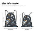 thumbnail image 2 of Daiia Space Cars Pattern Drawstring Backpack, Gym Bag, Lightweight Backpack, Water-Resistant Bag Travel Sports Backpack, Fitness Bag, Yoga Bag-Medium, 2 of 6