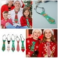 thumbnail image 2 of 5 corbatas navideñas divertidas para hombre, corbatas rojas con copos de nieve, corbatas festivas y elegantes para celebraciones y fiestas, 2 of 7