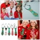 thumbnail image 2 of 5 corbatas navideñas divertidas para hombre, corbatas rojas con copos de nieve, corbatas festivas y elegantes para celebraciones y fiestas, 2 of 7