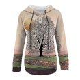 thumbnail image 3 of Sweat à Capuche d'Hiver pour Femmes, Pull de Mode Mi-Long, Blouse Ample Imprimée de Noël, Pull de Noël, Cardigan à Col Rond Chaud, 3 of 4