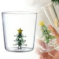 thumbnail image 1 of Christmas Decorations Glass&Bottle 3D Christmas Tree Glass Mug Transparent Borosilicate Glass Tumbler With Fixed Inner Tree Design For Holiday Drinks Coffee Hot And Christmas Decor Kitchen cups, 1 of 8