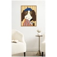 thumbnail image 2 of Kate and Laurel Framed Canvas Wall Art Print Dog with Cup of Coffee by Laura Moss, 18 x 24 Sylvie Natural Frame, Whimsical, Kid Art for Wall Decor, 2 of 8
