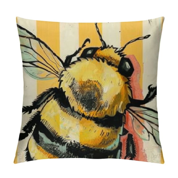 Qinduosi Spring Summer Sunflower Decorative Throw Pillow Covers of , Fall Farmhouse Black White Stripe Home Decor, Yellow Buffalo Plaid Check Outdoor Couch Cushion Case White