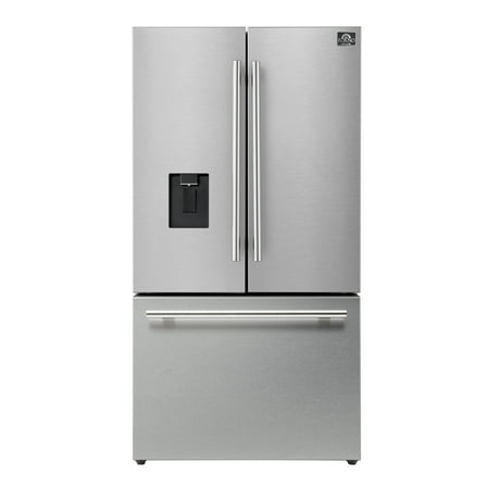 Forno Aosta 36-Inch French Door Refrigerator, Stainless Steel, 22.4 cu.ft, External Water Dispenser, Automatic Ice Maker, ENERGY STAR Certified