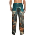 thumbnail image 7 of Salouo Astronaut Flower Field Print Pajama Pants for Men, Lounge Pants Elastic Waistband Casual Men's sleepwear Loungewear Sleep Pajama Pant -XX-Large, 7 of 7
