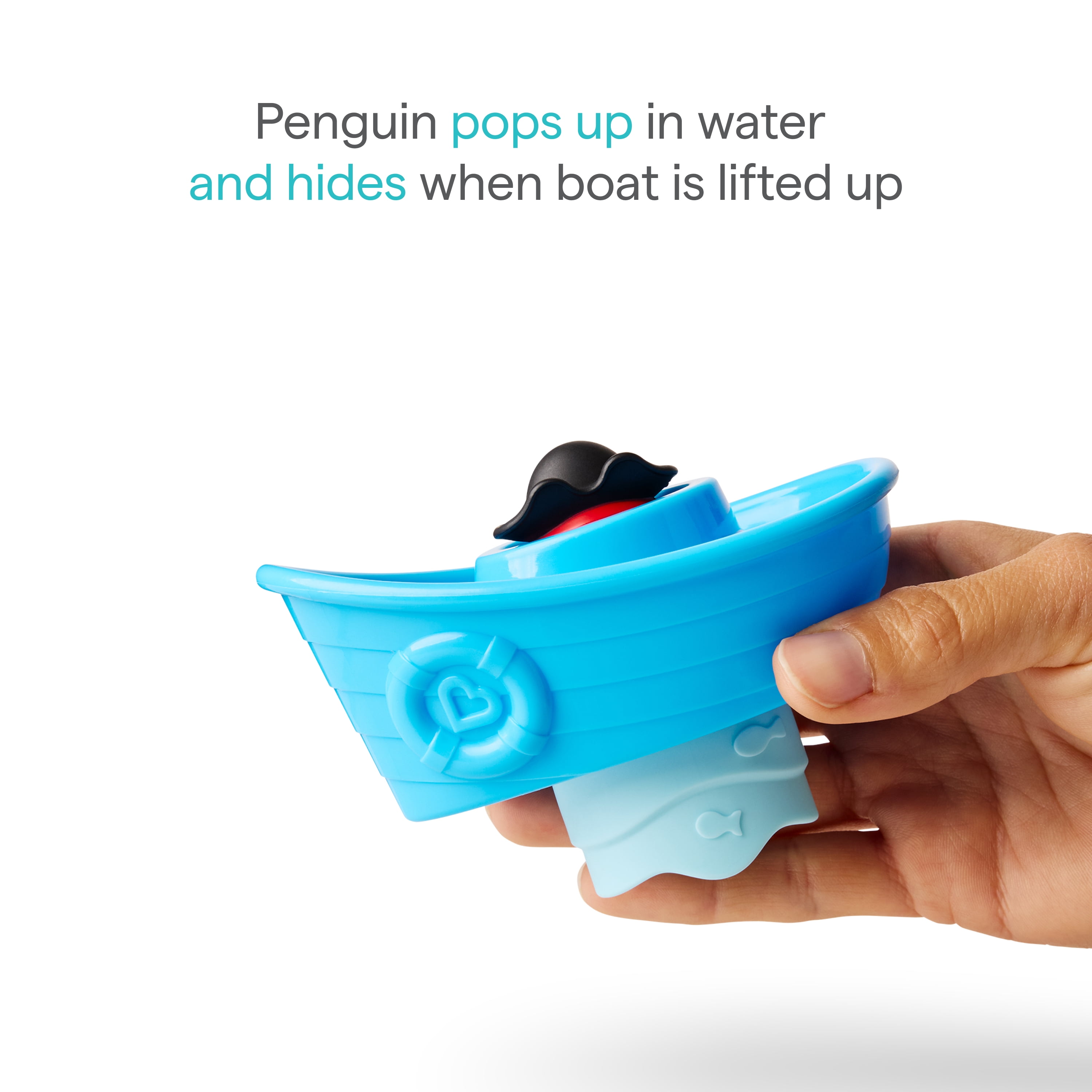 Munchkin Peek-a-Boo Penguin Bath Toy for Babies 9+ Months