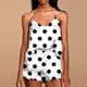 thumbnail image 4 of Conjunto de pijama de poliéster con tirantes finos y estampado de moda para mujer, 4 of 8