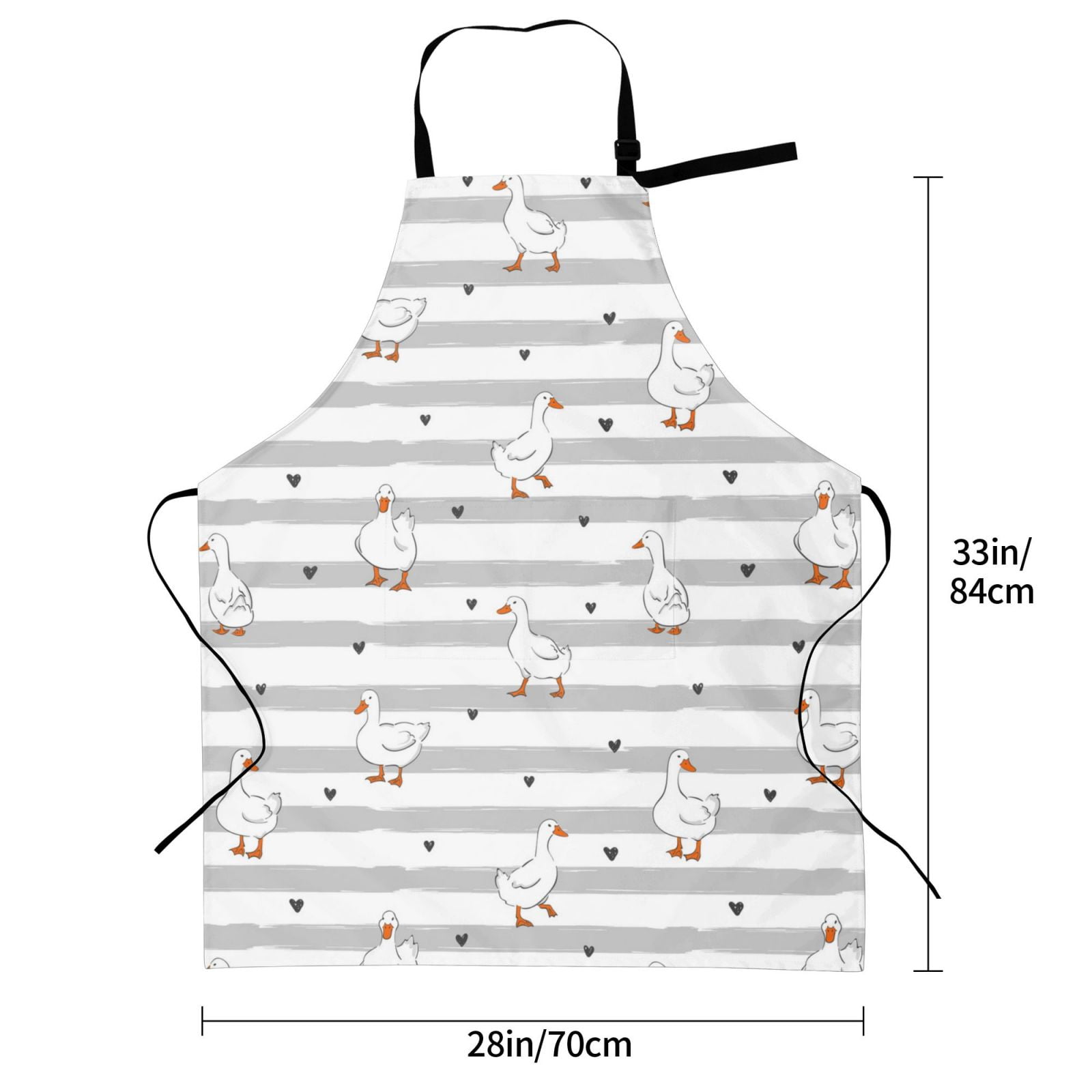 Kdxio Cute Goose Apron with Pockets Adjustable Kitchen Aprons for Men Women Waterproof Aprons for Cooking,Drawing,Crafting, Baking Household Cleaning