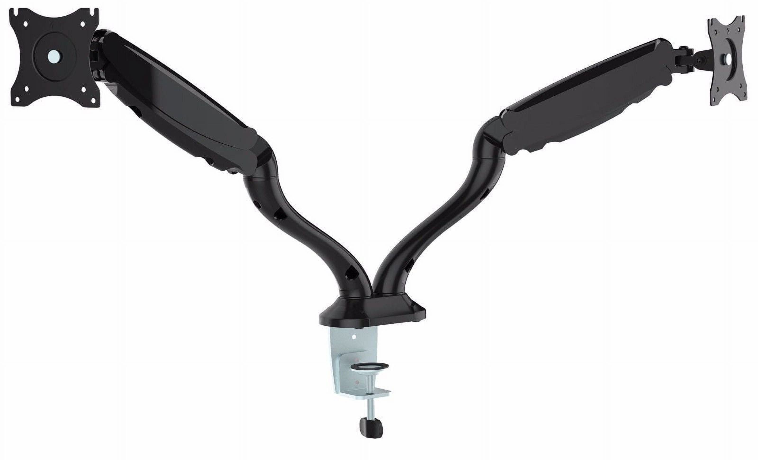 Dual Arm TV LCD Monitor Desk Mount Bracket Articulating Swivel Gas Spring