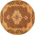 thumbnail image 1 of Ahgly Company Indoor Round Medallion Orange Traditional Area Rugs, 5' Round, 1 of 1