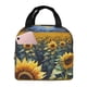 thumbnail image 1 of Easygdp Starry Sky Moon Sunflower Bolsa Térmica Premium - Tela Oxford Impermeable, Gran Capacidad, Bolsillo Frontal, Unisex para Trabajo, Escuela, Actividades al Aire Libre y Picnics, 1 of 8