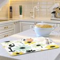 thumbnail image 6 of Yayeee Dish Drying Mat for Kitchen Counter 16"x18" Microfiber Absorbent Pad, White Flower, 6 of 7