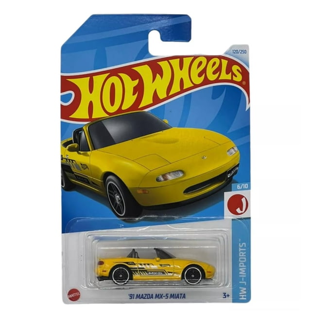 Vehículo fundido Hot Wheels 91 Mazda MX-5 Miata a escala 1:64