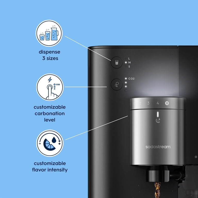Sodastream Fountain Sparkling Drink Maker Black/Silver, Includes