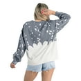 thumbnail image 2 of Women's Gameday Couture  Gray Las Vegas Raiders Oversized Faded Wash Tri-Blend Pullover Sweatshirt, 2 of 4