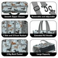 thumbnail image 3 of Teacher Tote Bag,Cute Dachshund and Dog Footprint Teacher Utility Tote Bag,Large Work Tote Bags for Women with Multiple Pockets,Top Zipper Closure,13.8x10.6x6.7 Inch, 3 of 5