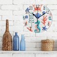 thumbnail image 3 of GZHJMY Silent Non Ticking Round Wall Clock, Watercolor Underwater Life Home Decor Battery Operated for Living Room, Kitchen, Bedroom, 3 of 4