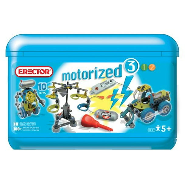 Erector Build & Play - Motorized 6V Construction Set. 100 Pieces - Walmart.com - Walmart.com