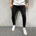 thumbnail image 4 of snilers Mens Jeans Elastic Waist Tapered Slim Fit Skinny Denim Pants Fashion Workout Casual Denim Trousers with Pockets, 4 of 4