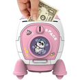 thumbnail image 1 of Children's Cartoon Space Rocket Piggy Bank Toy For Boys And Girls With Large Capacity For Storing Money, A Holiday Gift, 1 of 6