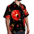 thumbnail image 2 of Seven Starred Ladybird Men's Casual Short Sleeve Button Down Shirts - Printed Summer Beach Tops for Men and Women, 2 of 6