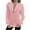Pink, variant on gbyLJF Women's Half Zipper Blouse Solid Color Long Sleeve Knitted Sweater Loose Fit Round Neck Jacquard Pullover Tops