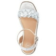 thumbnail image 2 of Wonder Nation Little & Big Girl Casual Braided Ankle-Strap Heeled Sandals, Sizes 13-6, 2 of 3