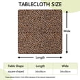 thumbnail image 2 of Brown and Black Leopard Print Square Fitted Tablecloth with Elastic Edge,Square Table Cover,Washable Elastic Table Cover for Home Kitchen Party Decor 34"x34", 2 of 6