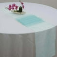 thumbnail image 6 of Efavormart 10 Pack Light Blue Sheer Organza Table Runners - 14"x108", 6 of 9
